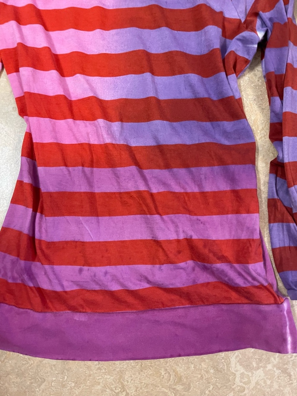 Custo Barcelona Purple and Pink Ombre Top with Black Accent - Picture 8 of 8